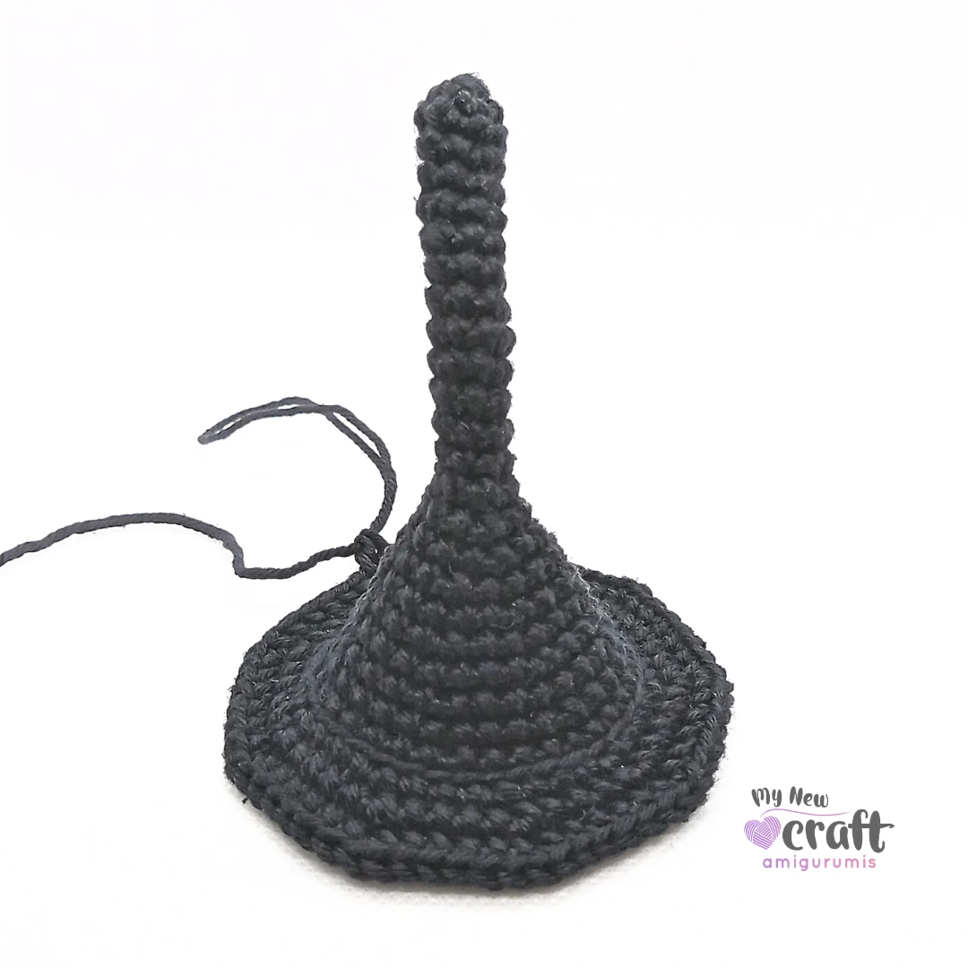 Mini Chapéu de Bruxa Amigurumi Passo a Passo 02